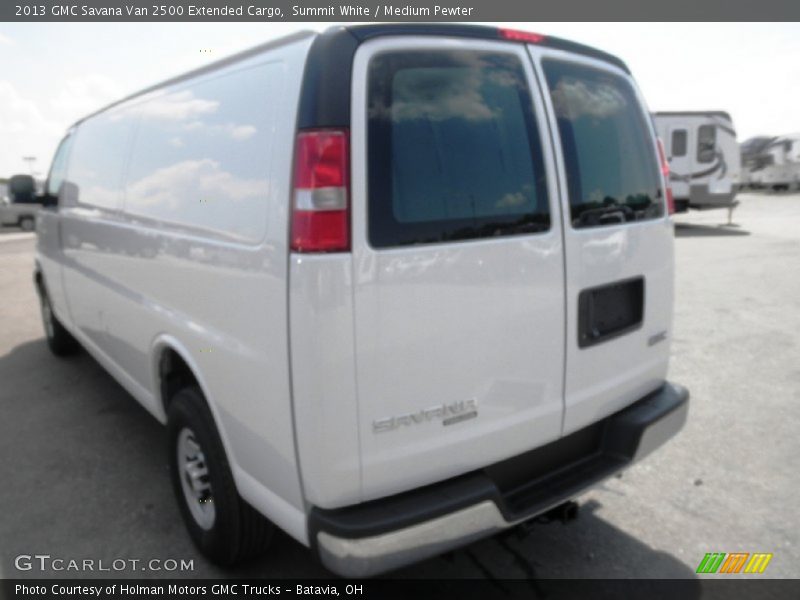 Summit White / Medium Pewter 2013 GMC Savana Van 2500 Extended Cargo