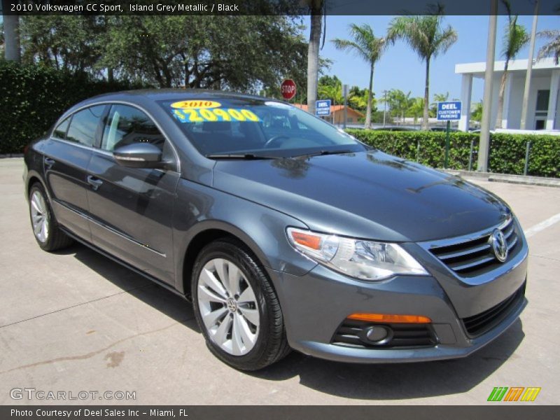 Island Grey Metallic / Black 2010 Volkswagen CC Sport