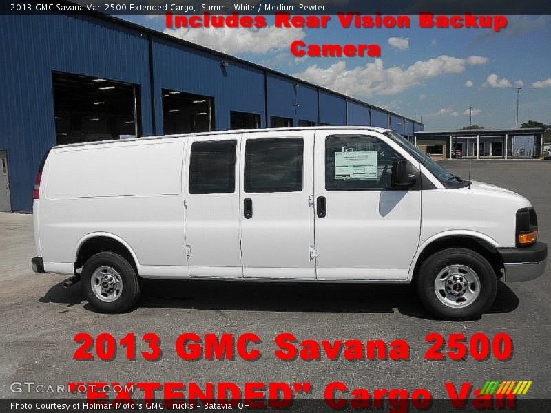 Summit White / Medium Pewter 2013 GMC Savana Van 2500 Extended Cargo