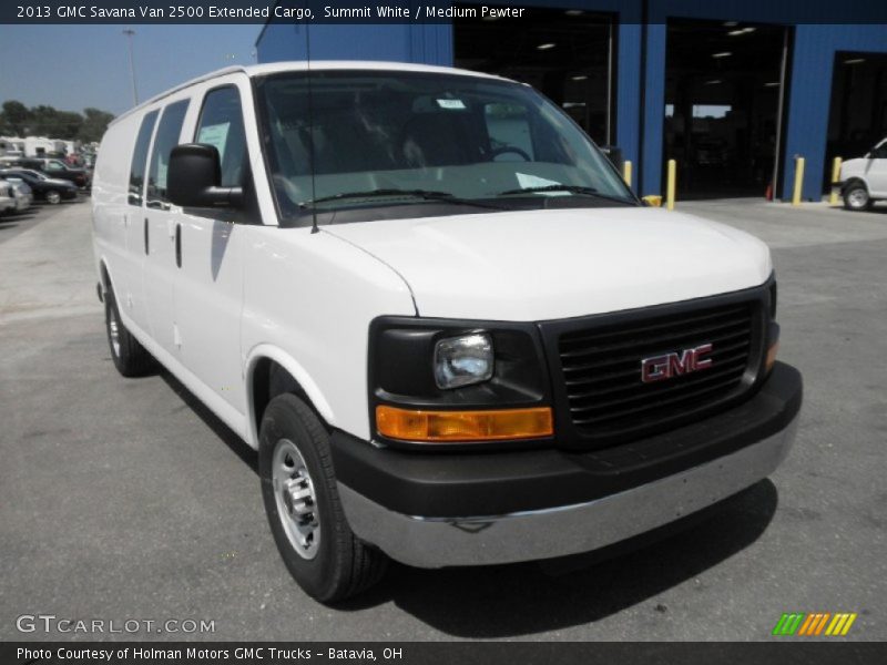 Summit White / Medium Pewter 2013 GMC Savana Van 2500 Extended Cargo