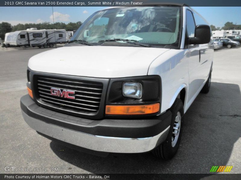 Summit White / Medium Pewter 2013 GMC Savana Van 2500 Extended Cargo