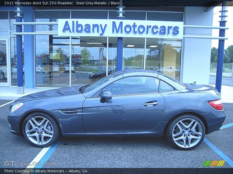 Steel Grey Metallic / Black 2013 Mercedes-Benz SLK 250 Roadster