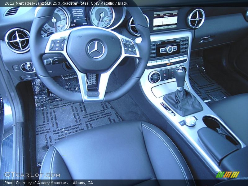 Steel Grey Metallic / Black 2013 Mercedes-Benz SLK 250 Roadster