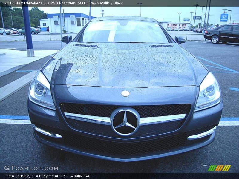 Steel Grey Metallic / Black 2013 Mercedes-Benz SLK 250 Roadster