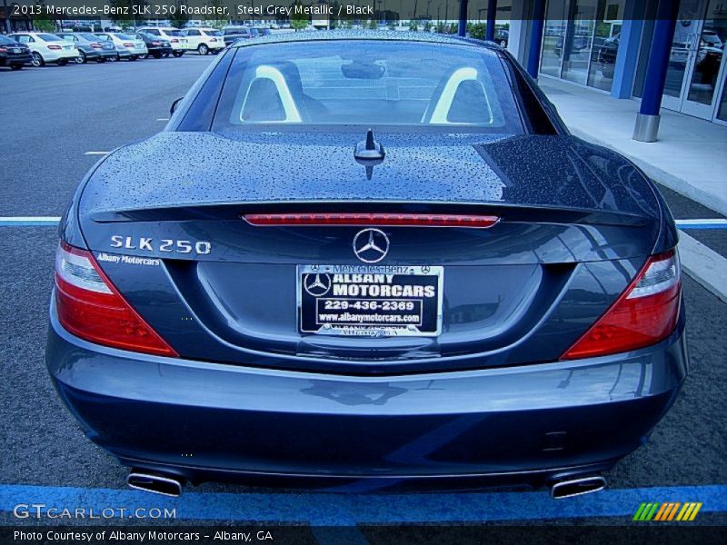 Steel Grey Metallic / Black 2013 Mercedes-Benz SLK 250 Roadster