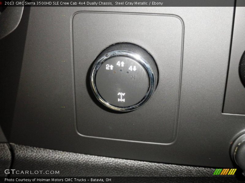 Steel Gray Metallic / Ebony 2013 GMC Sierra 3500HD SLE Crew Cab 4x4 Dually Chassis