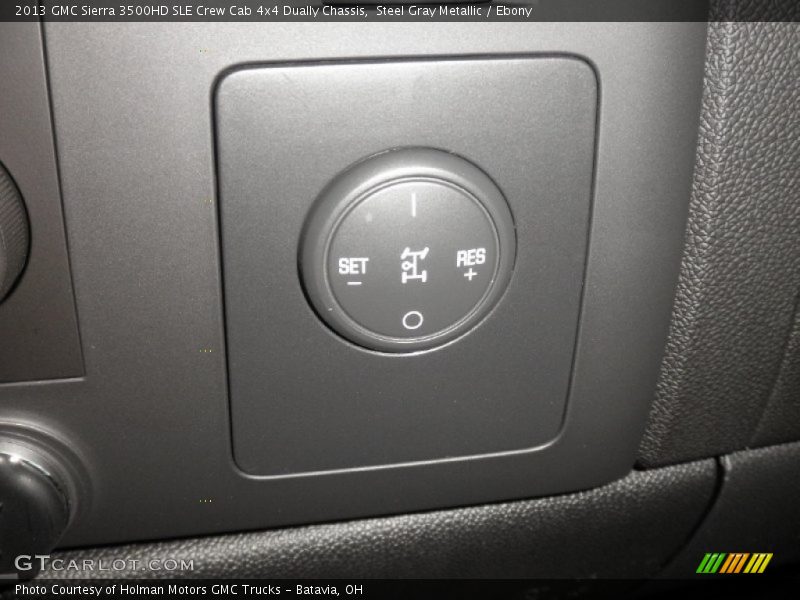 Steel Gray Metallic / Ebony 2013 GMC Sierra 3500HD SLE Crew Cab 4x4 Dually Chassis