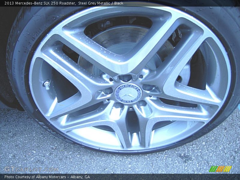 Steel Grey Metallic / Black 2013 Mercedes-Benz SLK 250 Roadster
