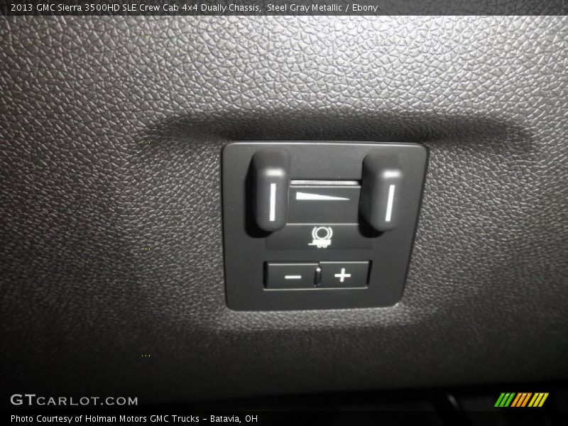 Steel Gray Metallic / Ebony 2013 GMC Sierra 3500HD SLE Crew Cab 4x4 Dually Chassis