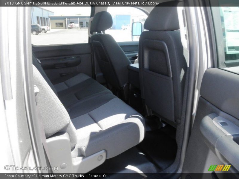Steel Gray Metallic / Ebony 2013 GMC Sierra 3500HD SLE Crew Cab 4x4 Dually Chassis