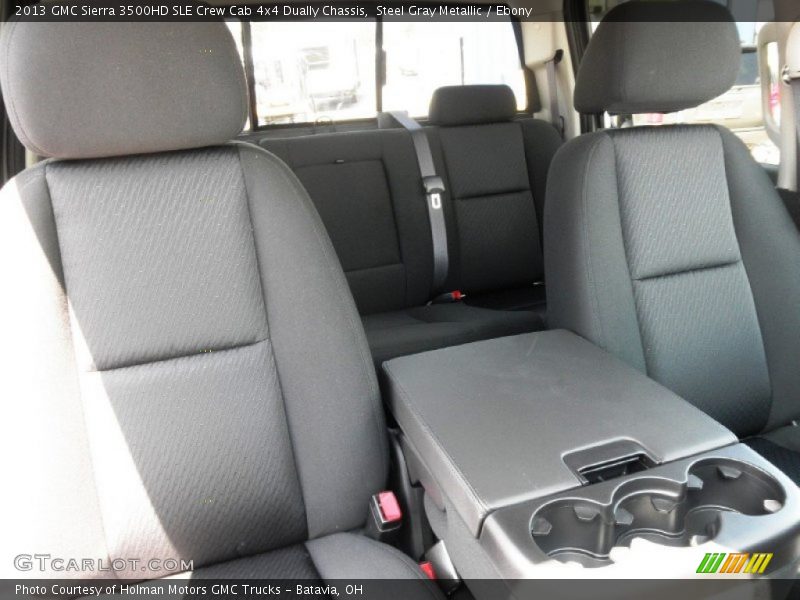 Steel Gray Metallic / Ebony 2013 GMC Sierra 3500HD SLE Crew Cab 4x4 Dually Chassis
