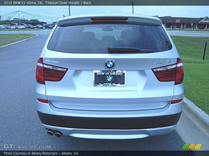 Titanium Silver Metallic / Black 2013 BMW X3 xDrive 28i