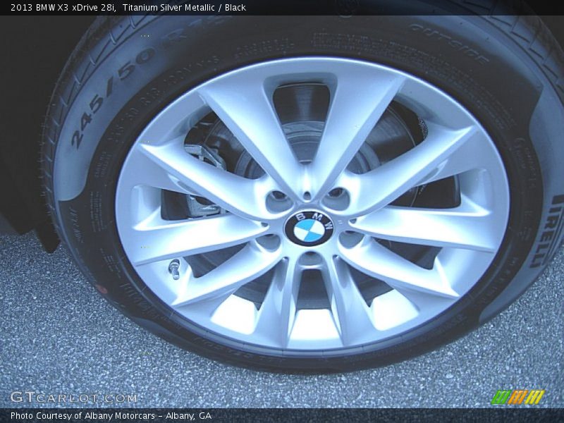 Titanium Silver Metallic / Black 2013 BMW X3 xDrive 28i