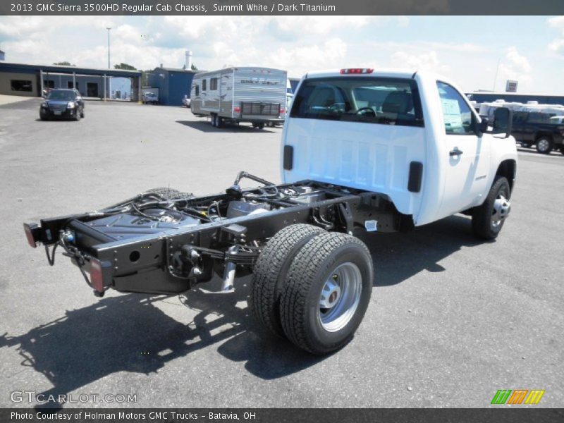 Summit White / Dark Titanium 2013 GMC Sierra 3500HD Regular Cab Chassis