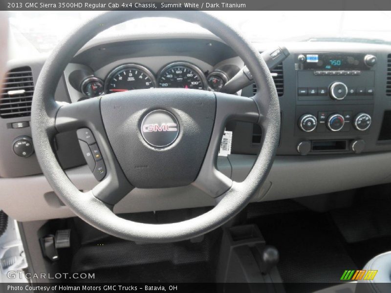 Summit White / Dark Titanium 2013 GMC Sierra 3500HD Regular Cab 4x4 Chassis