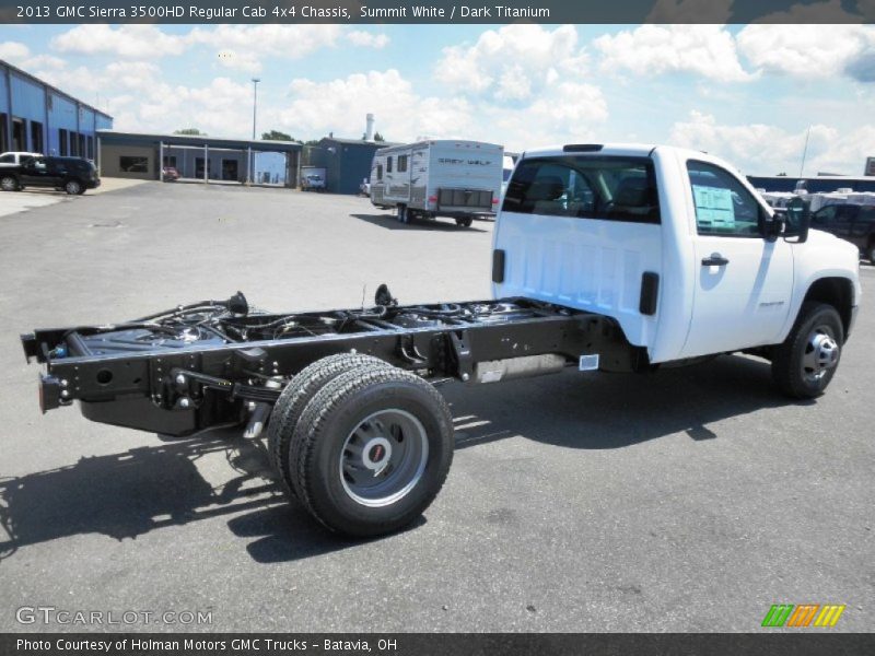 Summit White / Dark Titanium 2013 GMC Sierra 3500HD Regular Cab 4x4 Chassis