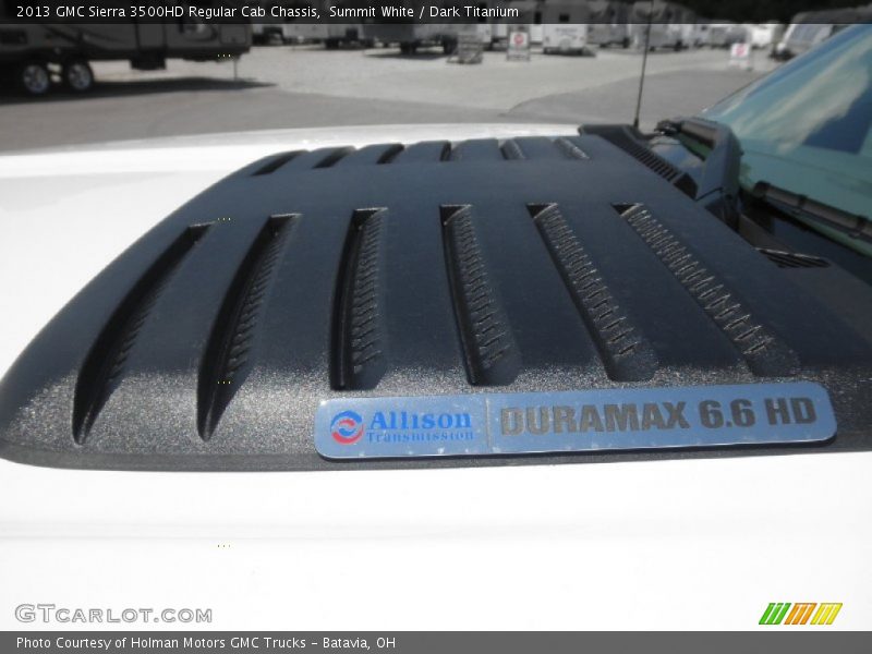 Summit White / Dark Titanium 2013 GMC Sierra 3500HD Regular Cab Chassis