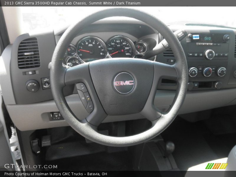 Summit White / Dark Titanium 2013 GMC Sierra 3500HD Regular Cab Chassis