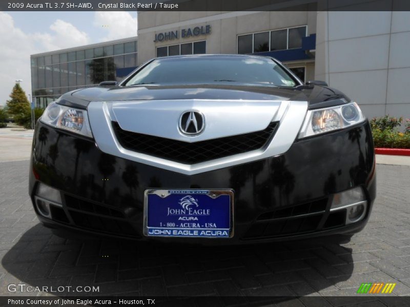 Crystal Black Pearl / Taupe 2009 Acura TL 3.7 SH-AWD