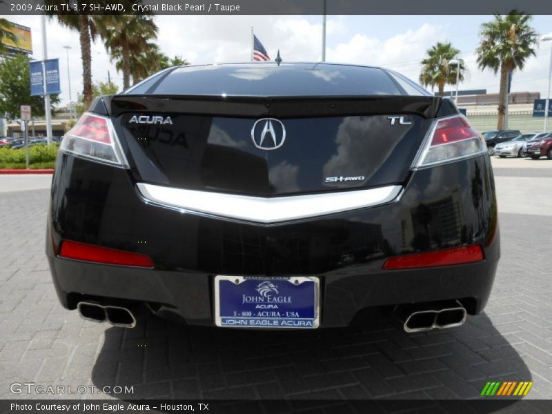 Crystal Black Pearl / Taupe 2009 Acura TL 3.7 SH-AWD