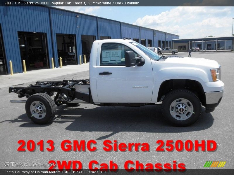 Summit White / Dark Titanium 2013 GMC Sierra 2500HD Regular Cab Chassis