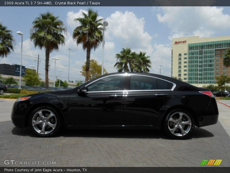 Crystal Black Pearl / Taupe 2009 Acura TL 3.7 SH-AWD