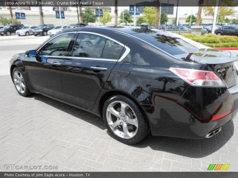 Crystal Black Pearl / Taupe 2009 Acura TL 3.7 SH-AWD