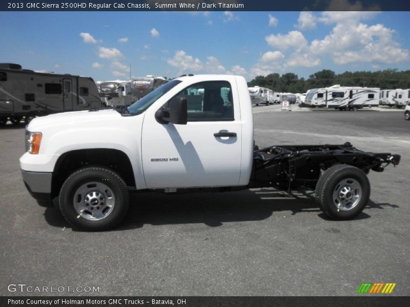 Summit White / Dark Titanium 2013 GMC Sierra 2500HD Regular Cab Chassis