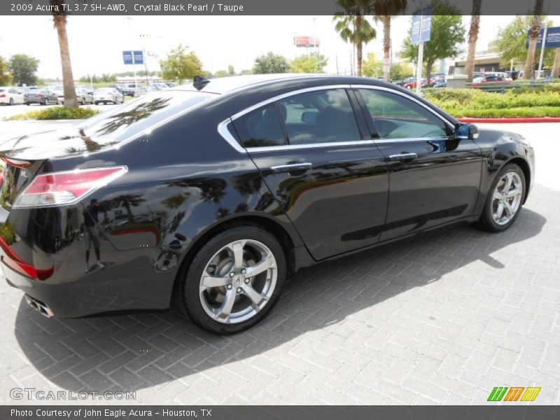 Crystal Black Pearl / Taupe 2009 Acura TL 3.7 SH-AWD