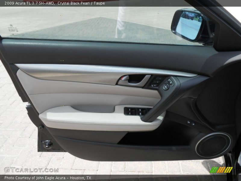 Crystal Black Pearl / Taupe 2009 Acura TL 3.7 SH-AWD