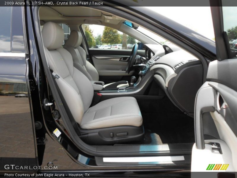Crystal Black Pearl / Taupe 2009 Acura TL 3.7 SH-AWD