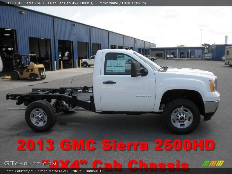 Summit White / Dark Titanium 2013 GMC Sierra 2500HD Regular Cab 4x4 Chassis