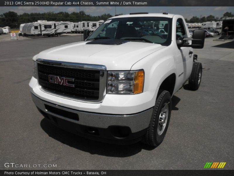 Summit White / Dark Titanium 2013 GMC Sierra 2500HD Regular Cab 4x4 Chassis