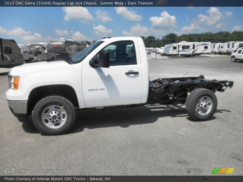 Summit White / Dark Titanium 2013 GMC Sierra 2500HD Regular Cab 4x4 Chassis