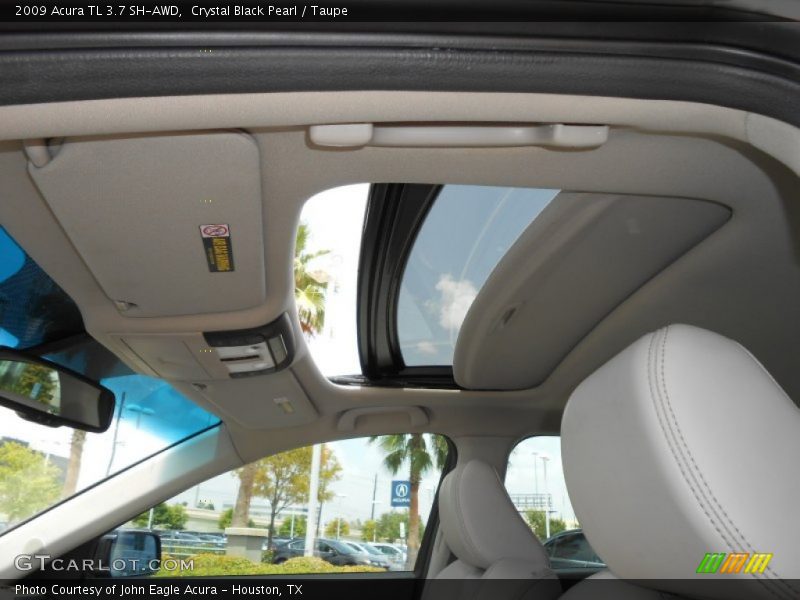 Crystal Black Pearl / Taupe 2009 Acura TL 3.7 SH-AWD