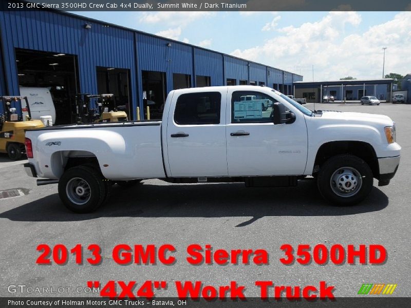 Summit White / Dark Titanium 2013 GMC Sierra 3500HD Crew Cab 4x4 Dually