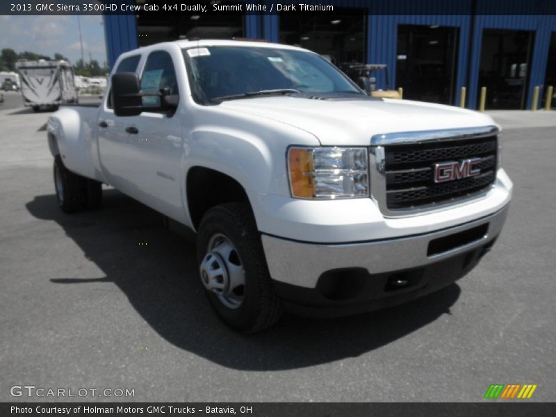 Summit White / Dark Titanium 2013 GMC Sierra 3500HD Crew Cab 4x4 Dually