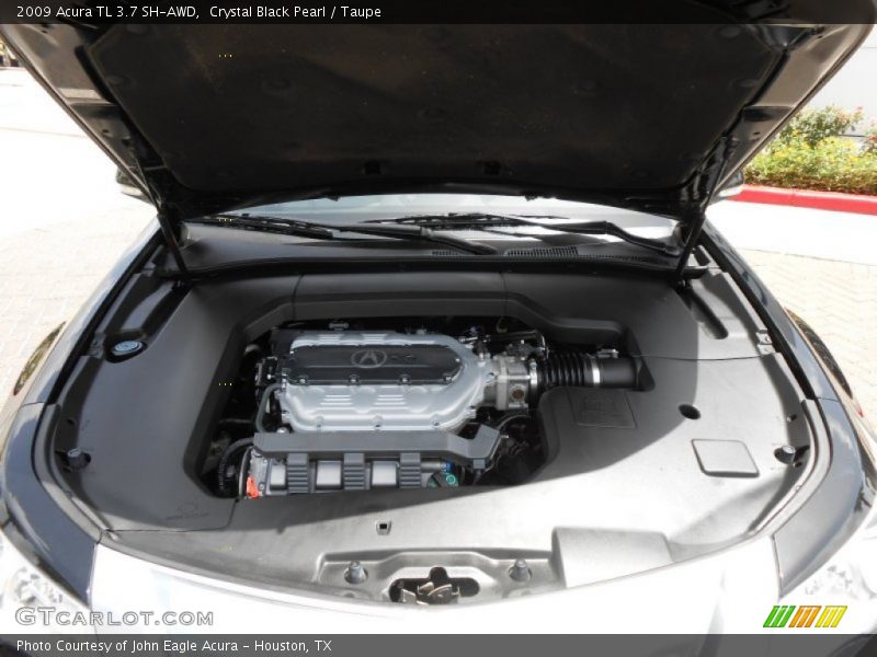 Crystal Black Pearl / Taupe 2009 Acura TL 3.7 SH-AWD