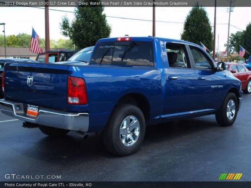 Deep Water Blue Pearl / Dark Slate Gray/Medium Graystone 2011 Dodge Ram 1500 SLT Crew Cab