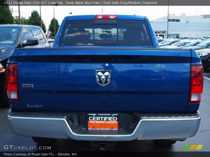 Deep Water Blue Pearl / Dark Slate Gray/Medium Graystone 2011 Dodge Ram 1500 SLT Crew Cab