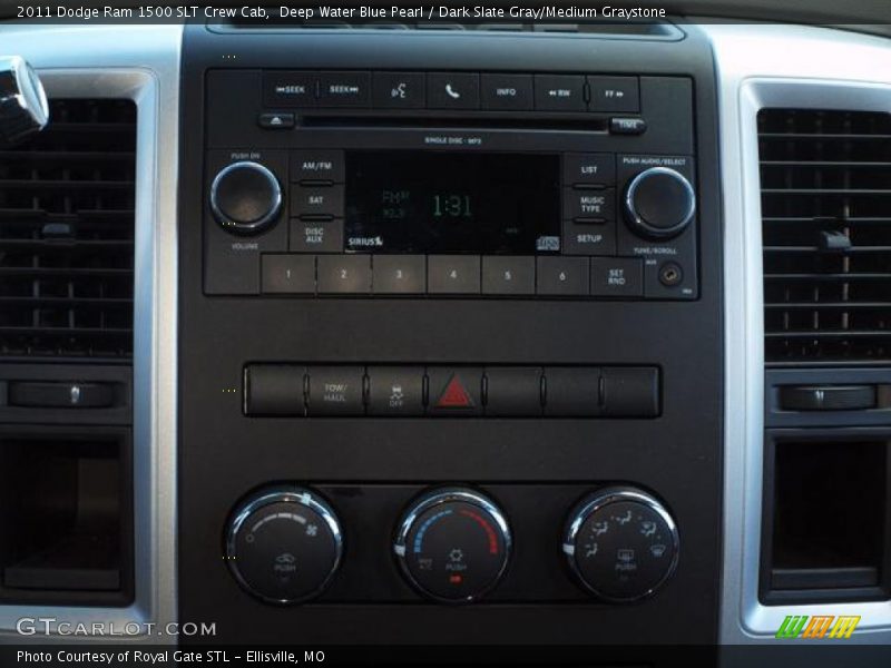 Deep Water Blue Pearl / Dark Slate Gray/Medium Graystone 2011 Dodge Ram 1500 SLT Crew Cab