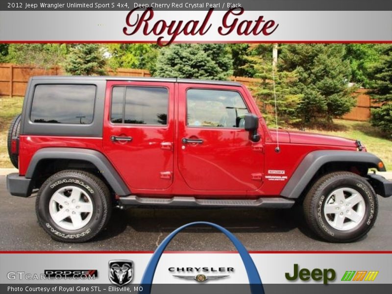 Deep Cherry Red Crystal Pearl / Black 2012 Jeep Wrangler Unlimited Sport S 4x4