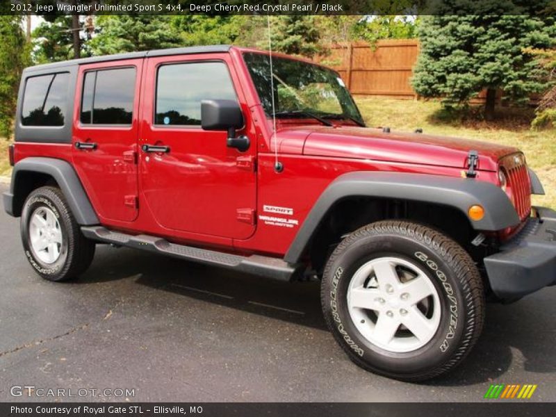 Deep Cherry Red Crystal Pearl / Black 2012 Jeep Wrangler Unlimited Sport S 4x4