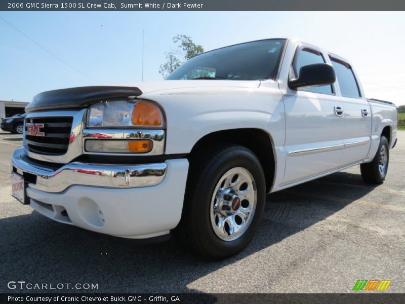 Summit White / Dark Pewter 2006 GMC Sierra 1500 SL Crew Cab