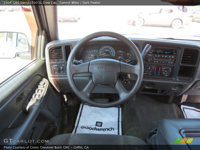 Summit White / Dark Pewter 2006 GMC Sierra 1500 SL Crew Cab