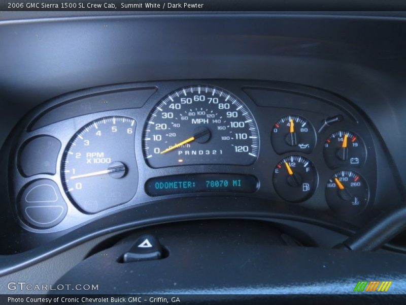 Summit White / Dark Pewter 2006 GMC Sierra 1500 SL Crew Cab