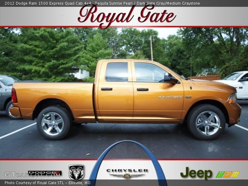 Tequila Sunrise Pearl / Dark Slate Gray/Medium Graystone 2012 Dodge Ram 1500 Express Quad Cab 4x4