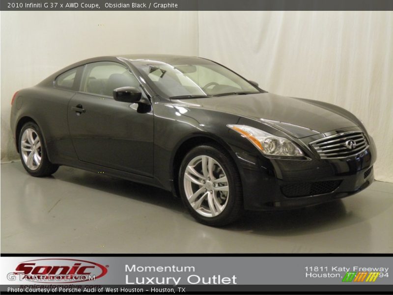 Obsidian Black / Graphite 2010 Infiniti G 37 x AWD Coupe