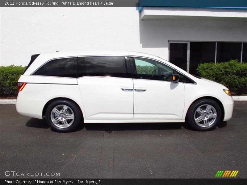 White Diamond Pearl / Beige 2012 Honda Odyssey Touring