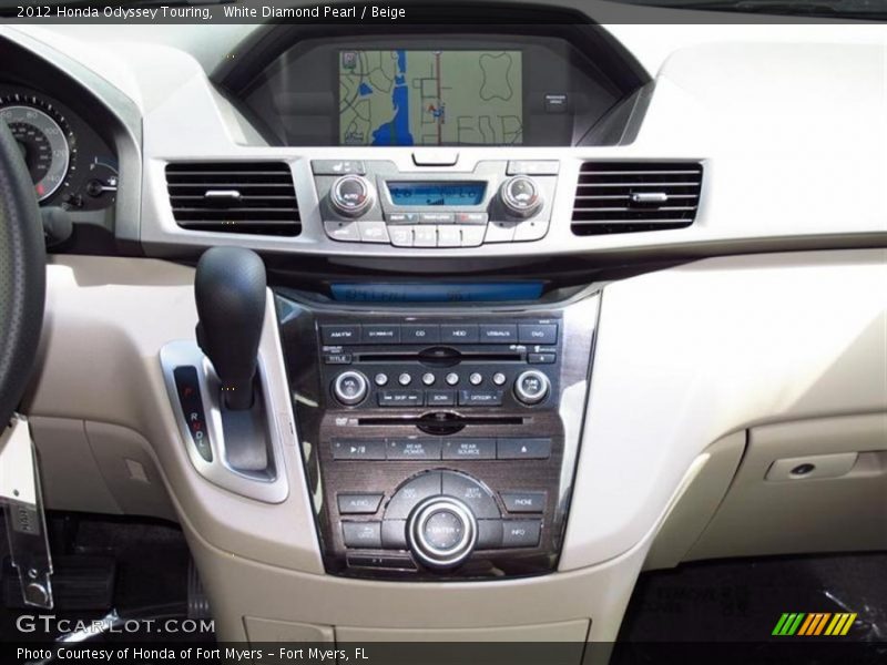 White Diamond Pearl / Beige 2012 Honda Odyssey Touring